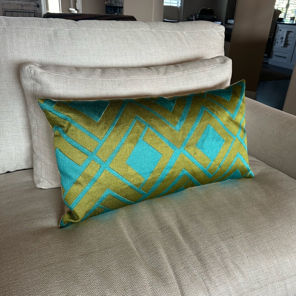 Trina Turk lumbar pillow - Used for staging